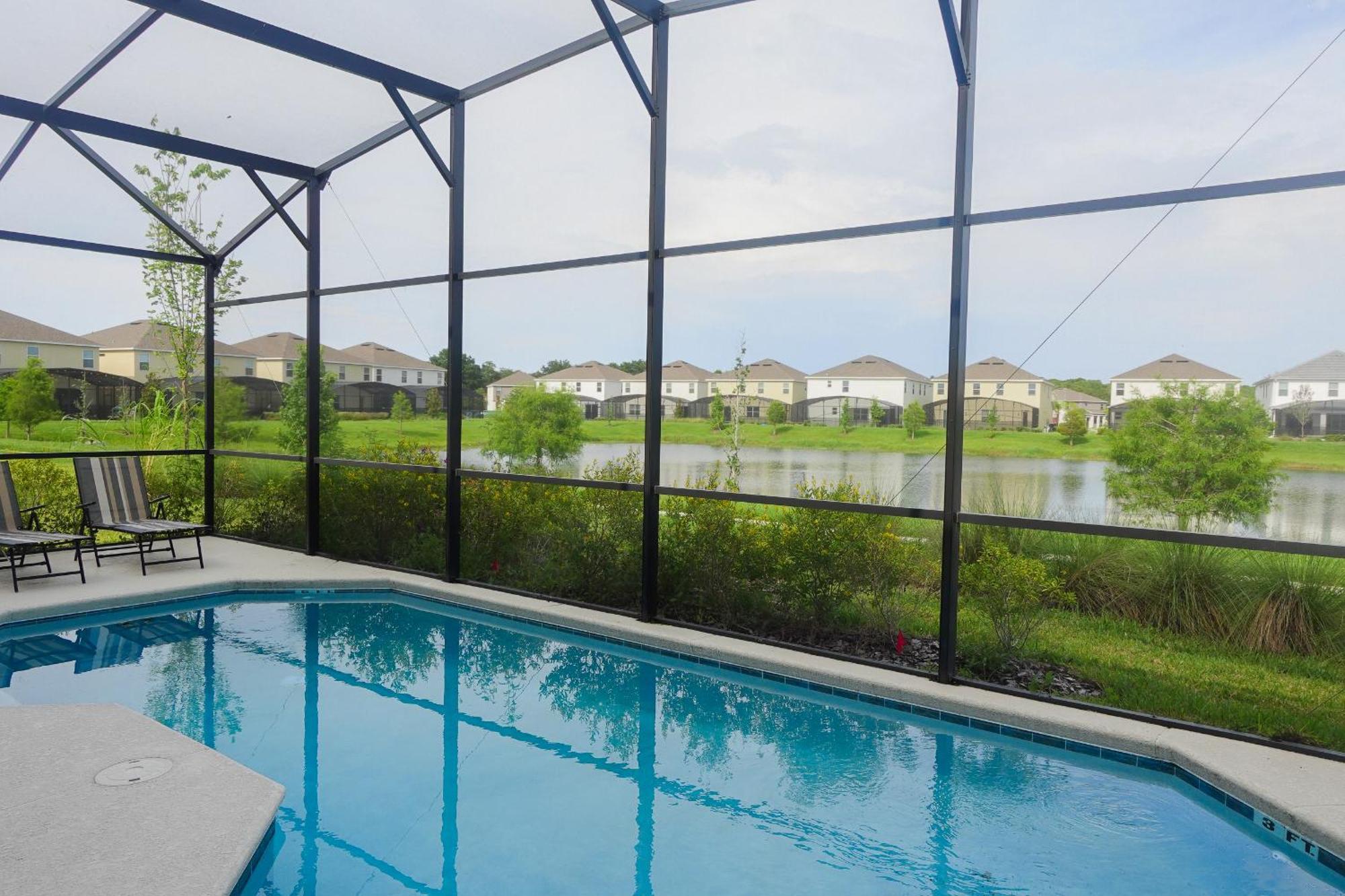 Waterfront Brand New Modern Luxury 8 Bedroom Pool House! Sleeps 16 Kissimmee Exterior foto